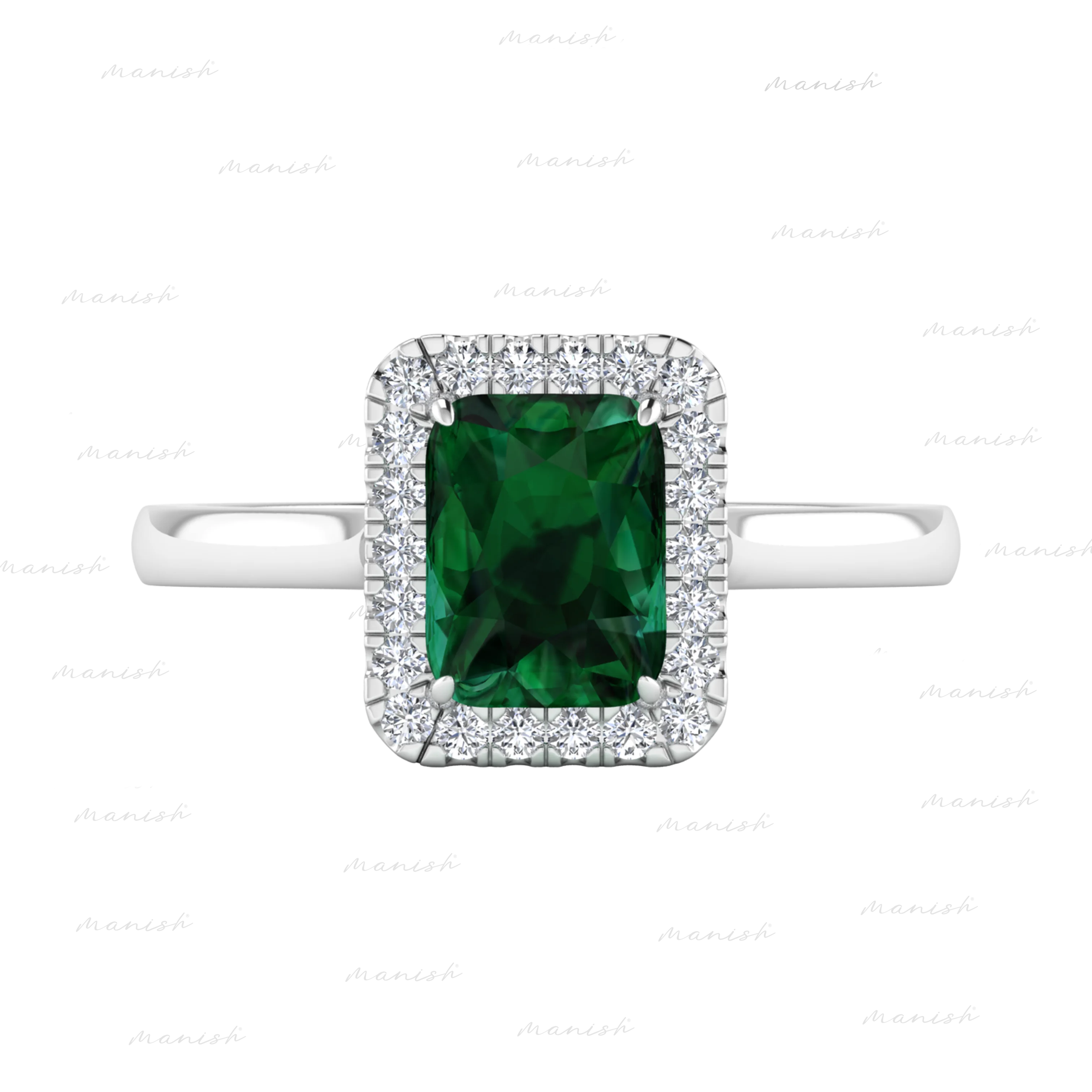 Eka Diamond and Emerald Ring